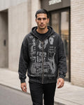 Zumieze - Raver | Zip-Up Printed Hoodie Men