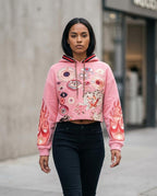 Zumieze - Nomon | Embroidered Cropped Hoodie Women