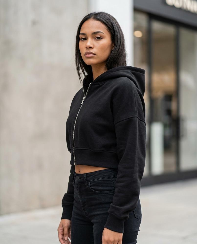 Zumieze - Arsen | Cropped Zip-Up Hoodie Women