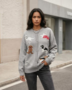 Zumieze - Rilev | Button-Up Graphic-Knit Cardigan Women