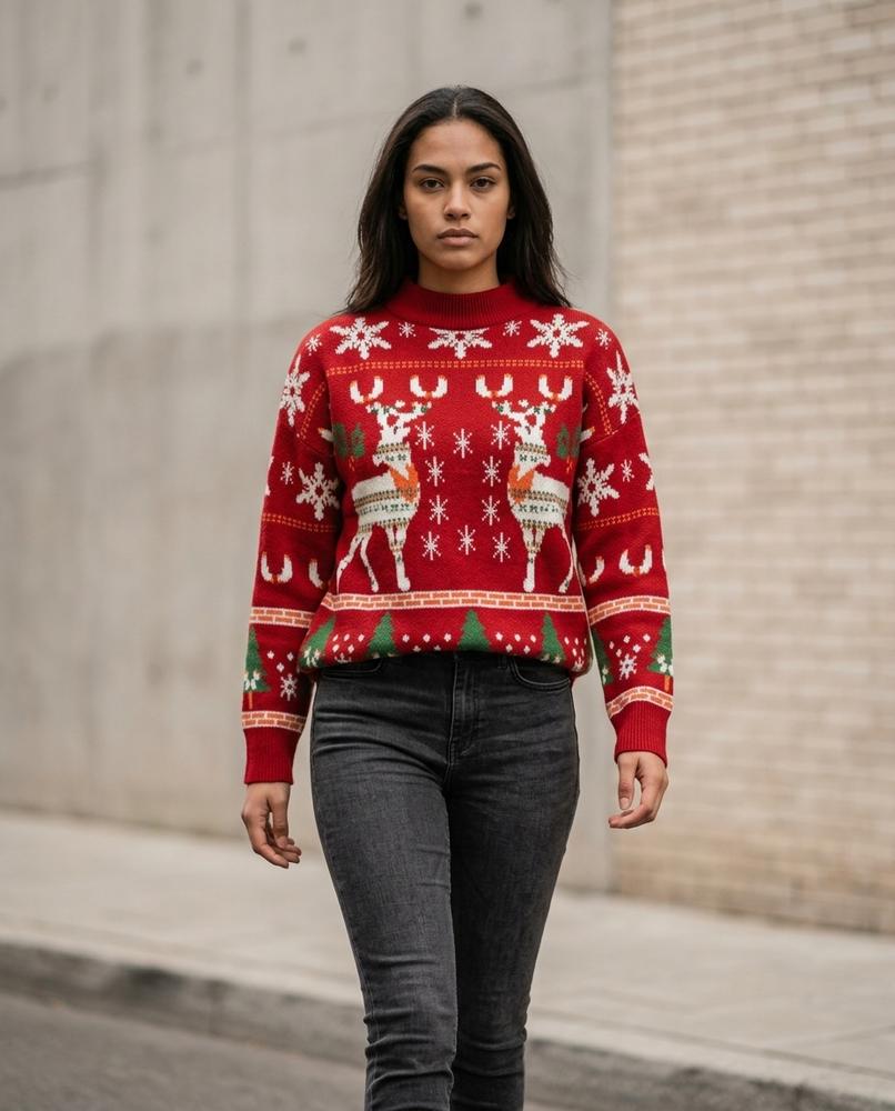 Zumieze - Kamar | Christmas-Themed Knitted Sweater Women