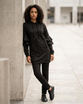 Zumieze - Elmon | Ruffled-Sleeve Longline Hoodie Women
