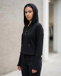 Zumieze - Ratal | Ribbed Buttoned Hoodie Women