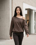 Zumieze - Yomin | Off-Shoulder Relaxed Fit Sweatshirt Women