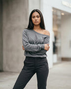 Zumieze - Yomin | Off-Shoulder Relaxed Fit Sweatshirt Women