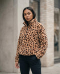 Zumieze - Veram | Leopard-Print Quarter-Zip Sweatshirt Women