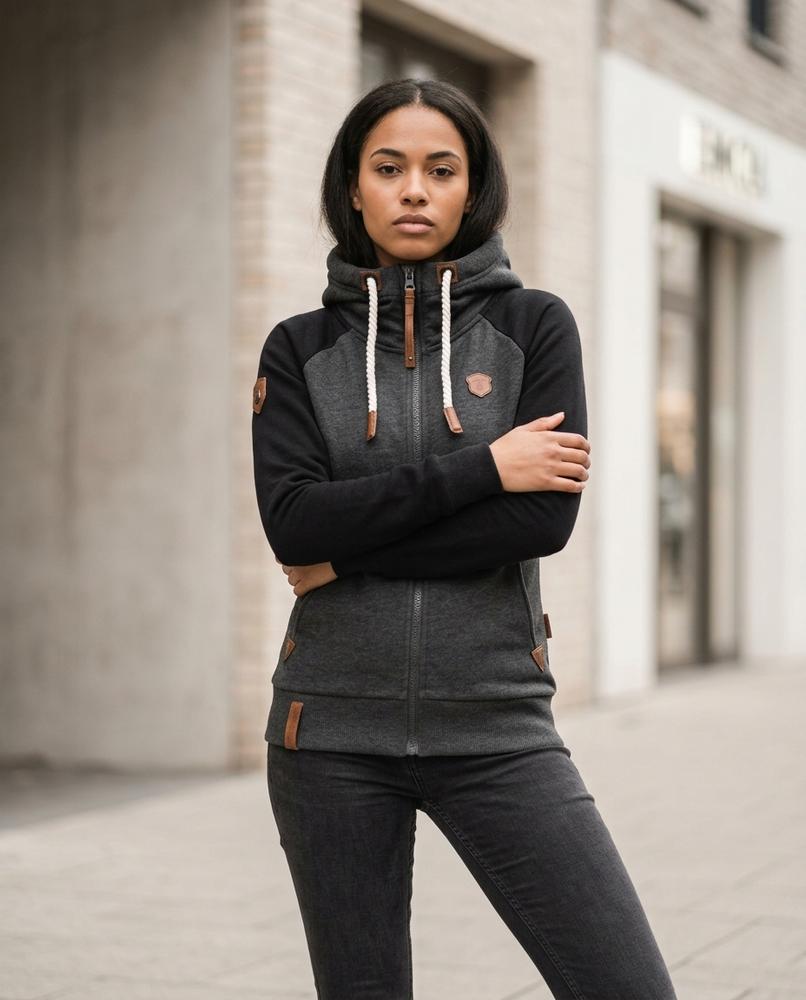 Zumieze - Rilom | Zip-Up Two-Tone Hoodie Women