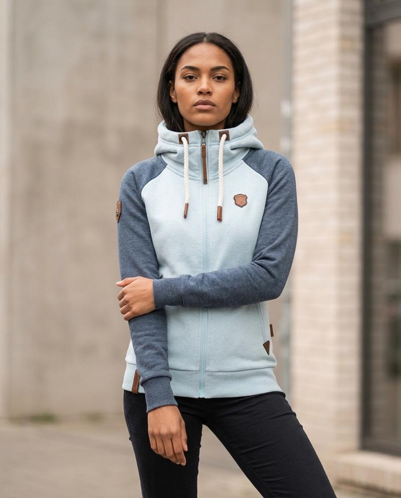 Zumieze - Rilom | Zip-Up Two-Tone Hoodie Women