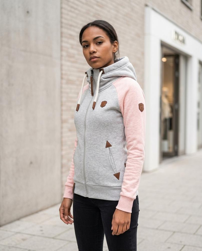 Zumieze - Rilom | Zip-Up Two-Tone Hoodie Women