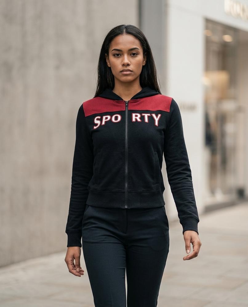 Zumieze - Salom | Zip-Up Color-Block Hoodie Women