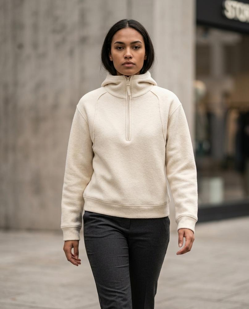 Zumieze - Daram | Quarter-Zip Raglan Sleeve Hoodie Women