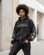 Zumieze - Vavel | Zip-Up Printed Hoodie Unisex
