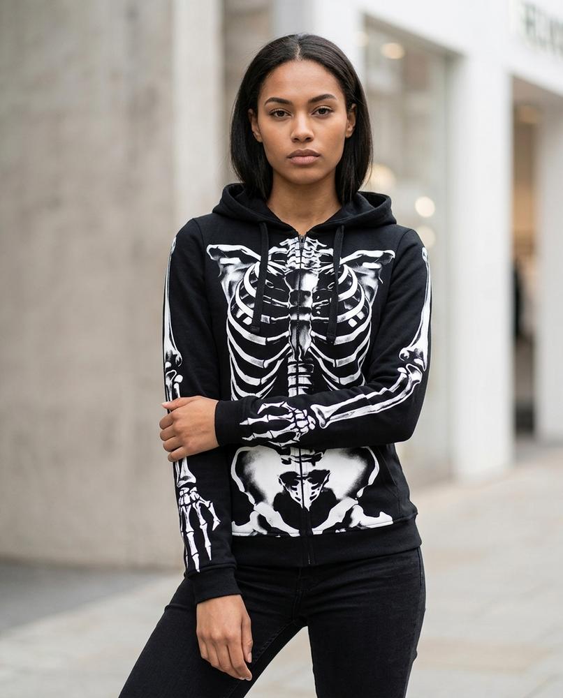 Zumieze - Samer | Zip-Up Printed Hoodie Women