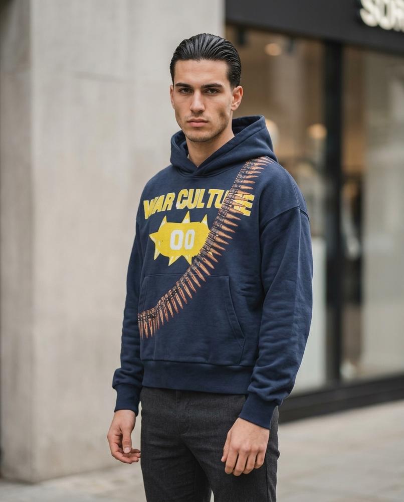 Zumieze - Zelom | Cropped Printed Hoodie Men