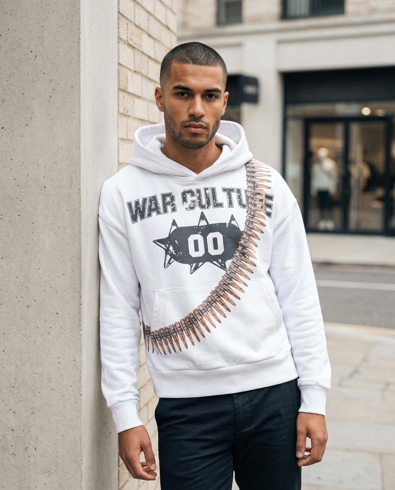 Zumieze - Zelom | Cropped Printed Hoodie Men