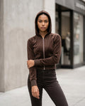 Zumieze - Lomer | Velour Cropped Hoodie Women