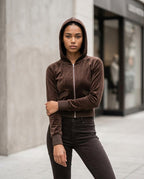 Zumieze - Lomer | Velour Cropped Hoodie Women