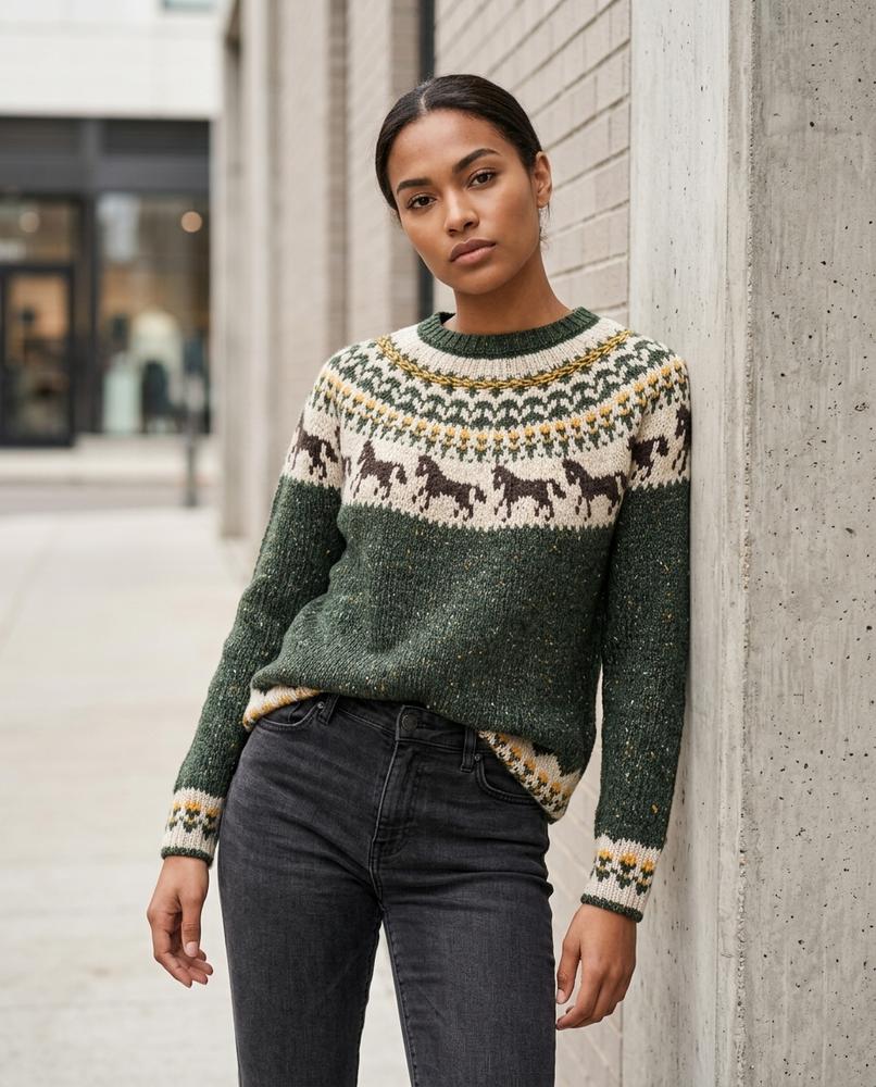 Zumieze - Miver | Jacquard Crewneck Sweater Women