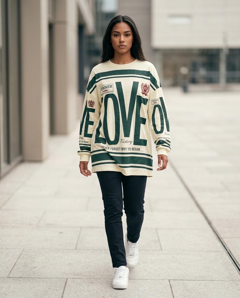 Zumieze - Eltor | Oversized Printed Sweatshirt Women