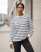 Zumieze - Talor | Striped Crewneck Sweatshirt Women