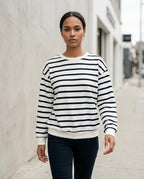 Zumieze - Talor | Striped Crewneck Sweatshirt Women