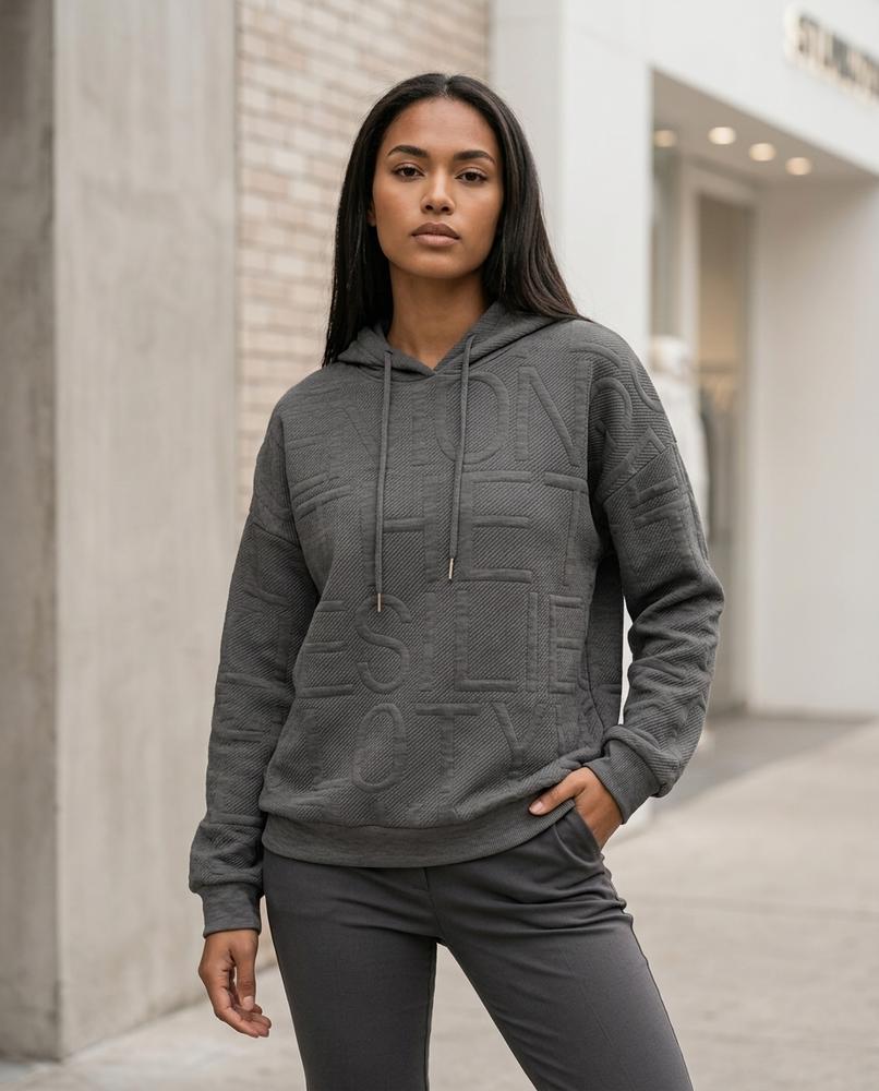 Zumieze - Katir | Embossed Textured Hoodie Women