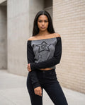 Zumieze - Lyran | Off-Shoulder Two-Tone Sweater Women