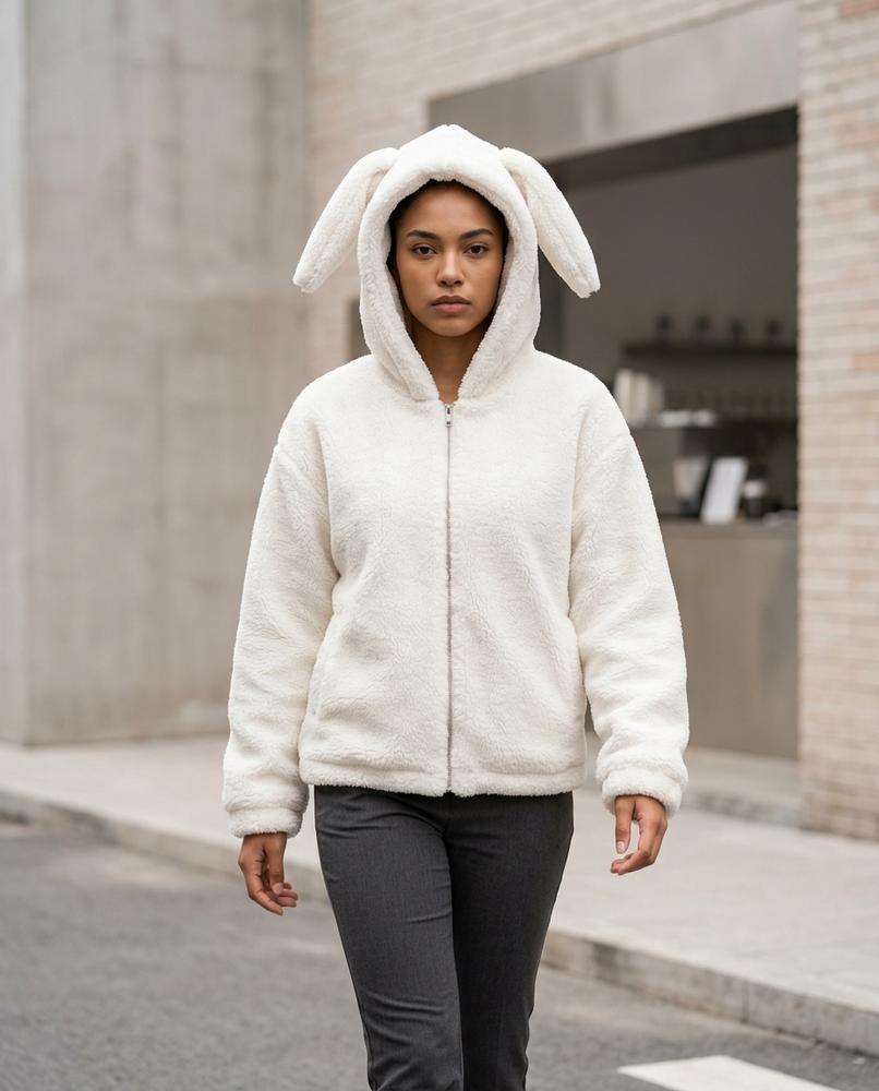 Zumieze - Niven | Plush Bunny Ear Jacket Women