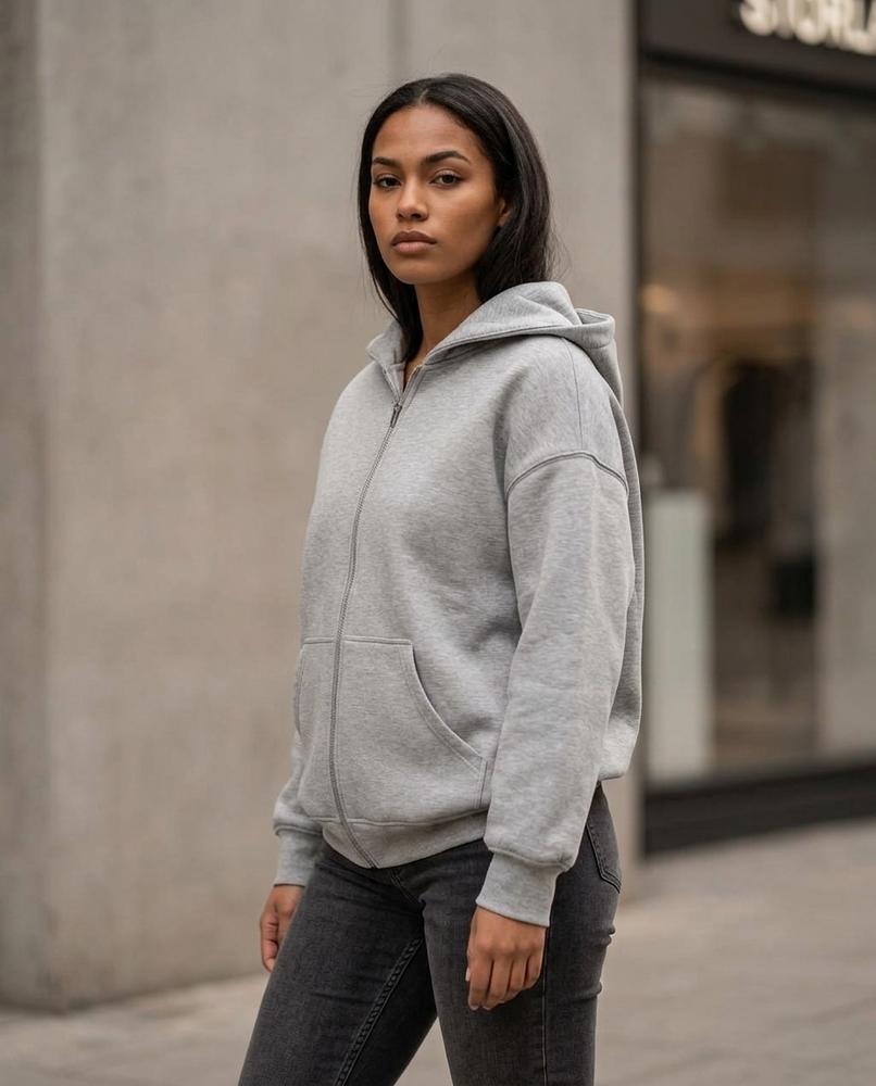 Zumieze - Lamer | Zip-Up Relaxed-Fit Hoodie Women