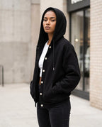Zumieze - Lymin | Button-Up Hooded Jacket Women