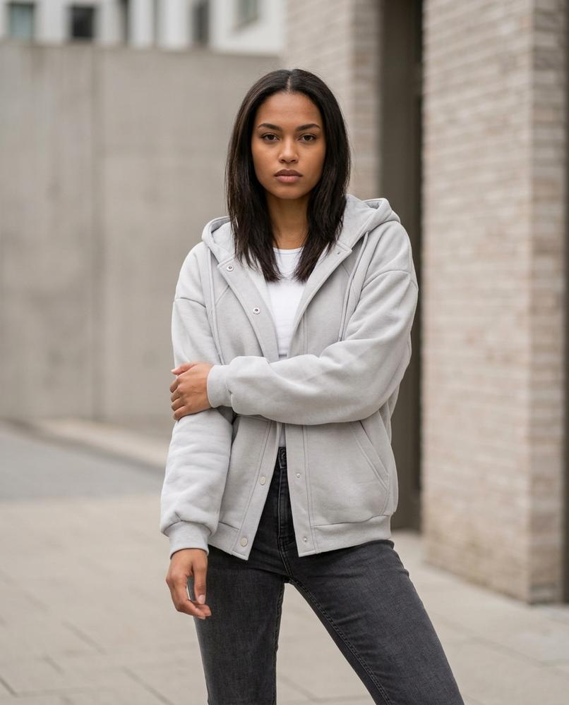 Zumieze - Lymin | Button-Up Hooded Jacket Women