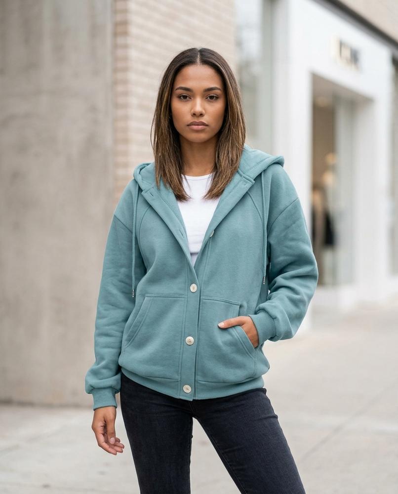 Zumieze - Lymin | Button-Up Hooded Jacket Women