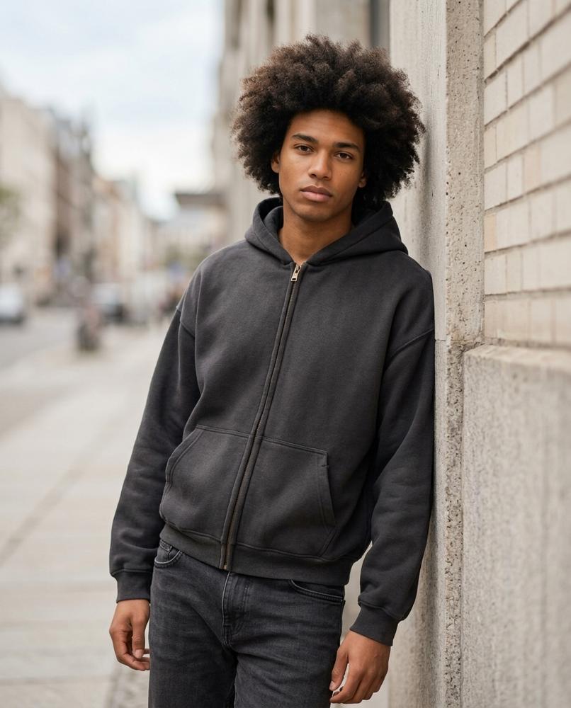 Zumieze - Vesin | Washed Zip-Up Hoodie Unisex