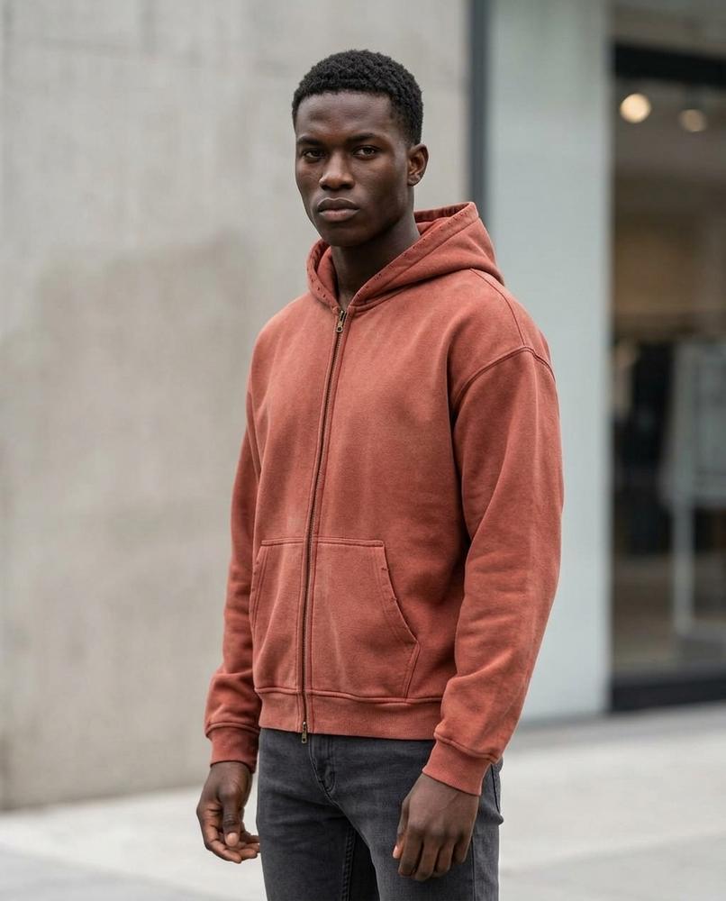 Zumieze - Vesin | Washed Zip-Up Hoodie Unisex