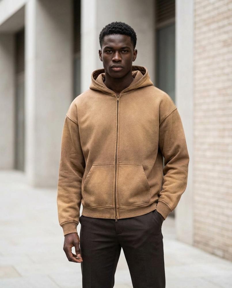 Zumieze - Vesin | Washed Zip-Up Hoodie Unisex
