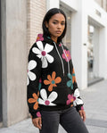 Zumieze - Cotor | Quilted Floral Print Hoodie Women