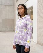 Zumieze - Cotor | Quilted Floral Print Hoodie Women