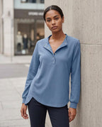 Zumieze - Tilen | High-Collar Button-Placket Sweatshirt Women