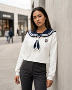 Zumieze - Losan | Sailor-Collar Cropped Sweatshirt Women