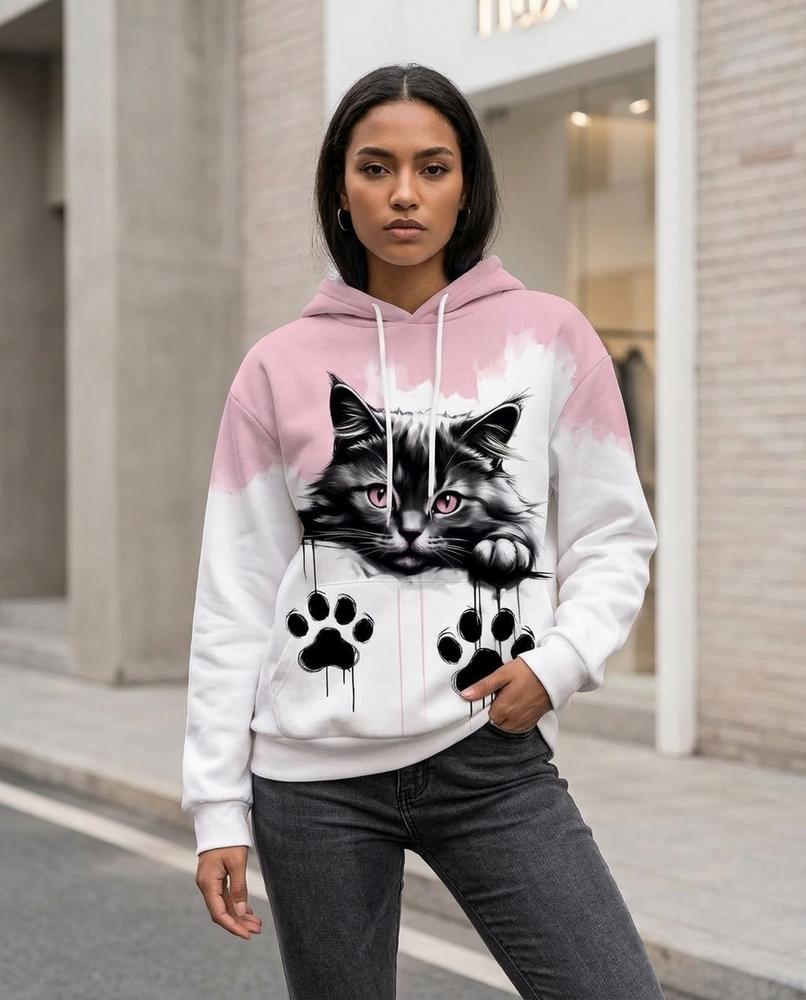 Zumieze - Sanor | Graphic-Print Long-Sleeved Hoodie Women