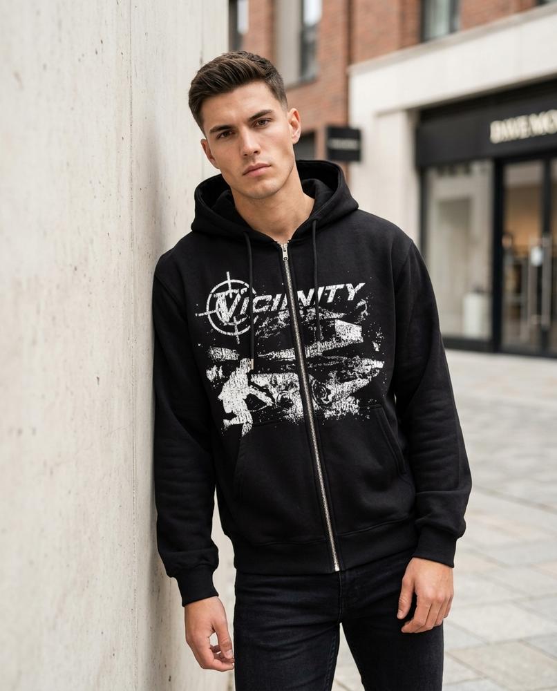 Zumieze - Mitir | Zip-Up Printed Hoodie Unisex