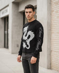 Zumieze - Sasel | Waffle-Knit Graphic Sweater Men