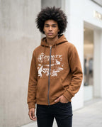 Zumieze - Mitir | Zip-Up Printed Hoodie Unisex