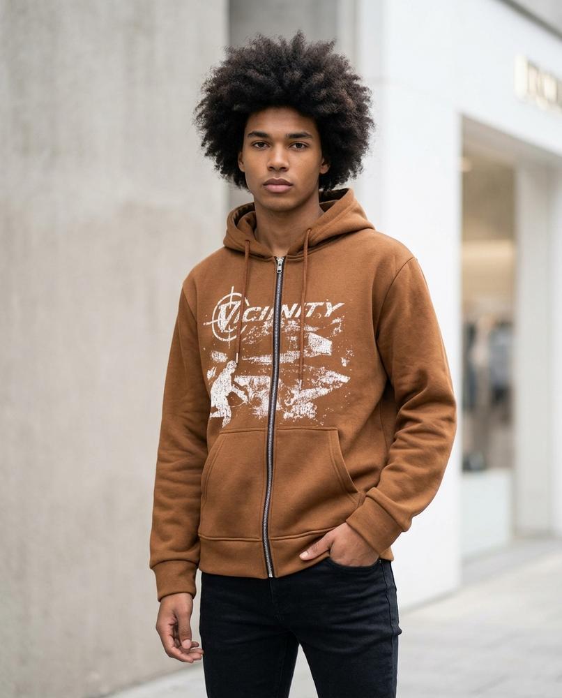 Zumieze - Mitir | Zip-Up Printed Hoodie Unisex