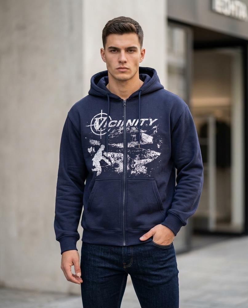 Zumieze - Mitir | Zip-Up Printed Hoodie Unisex