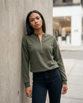 Zumieze - Laron | Quarter-Zip Relaxed Fit Sweatshirt Women