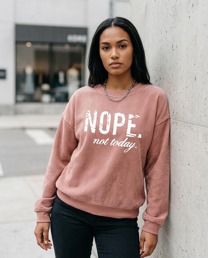 Zumieze - Kerev | Waffle-Knit Graphic-Print Sweatshirt Women