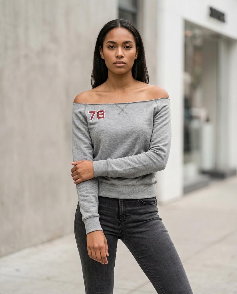Zumieze - Lator | Off-Shoulder Heathered Sweatshirt Women