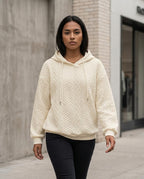 Zumieze - Netal | Cable-Knit Hooded Hoodie Women