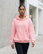 Zumieze - Netal | Cable-Knit Hooded Hoodie Women